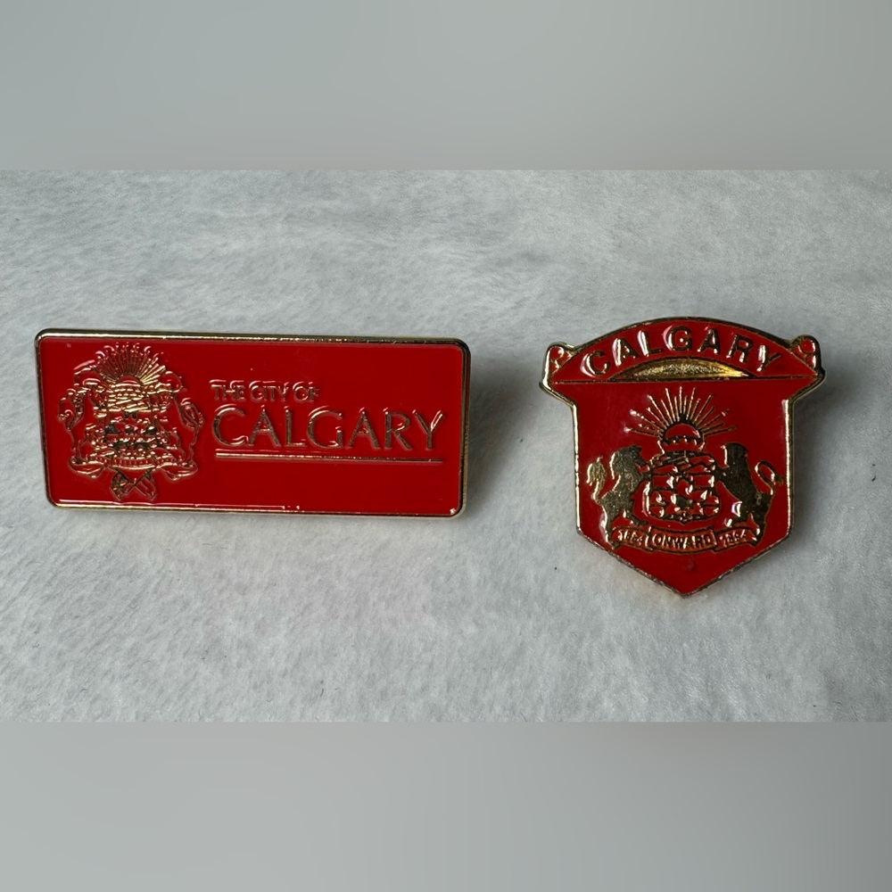 City of Calgary Set of 2 Enamel Pins